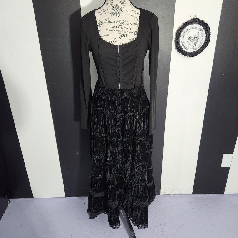 Elegant Black Maxi Skirt